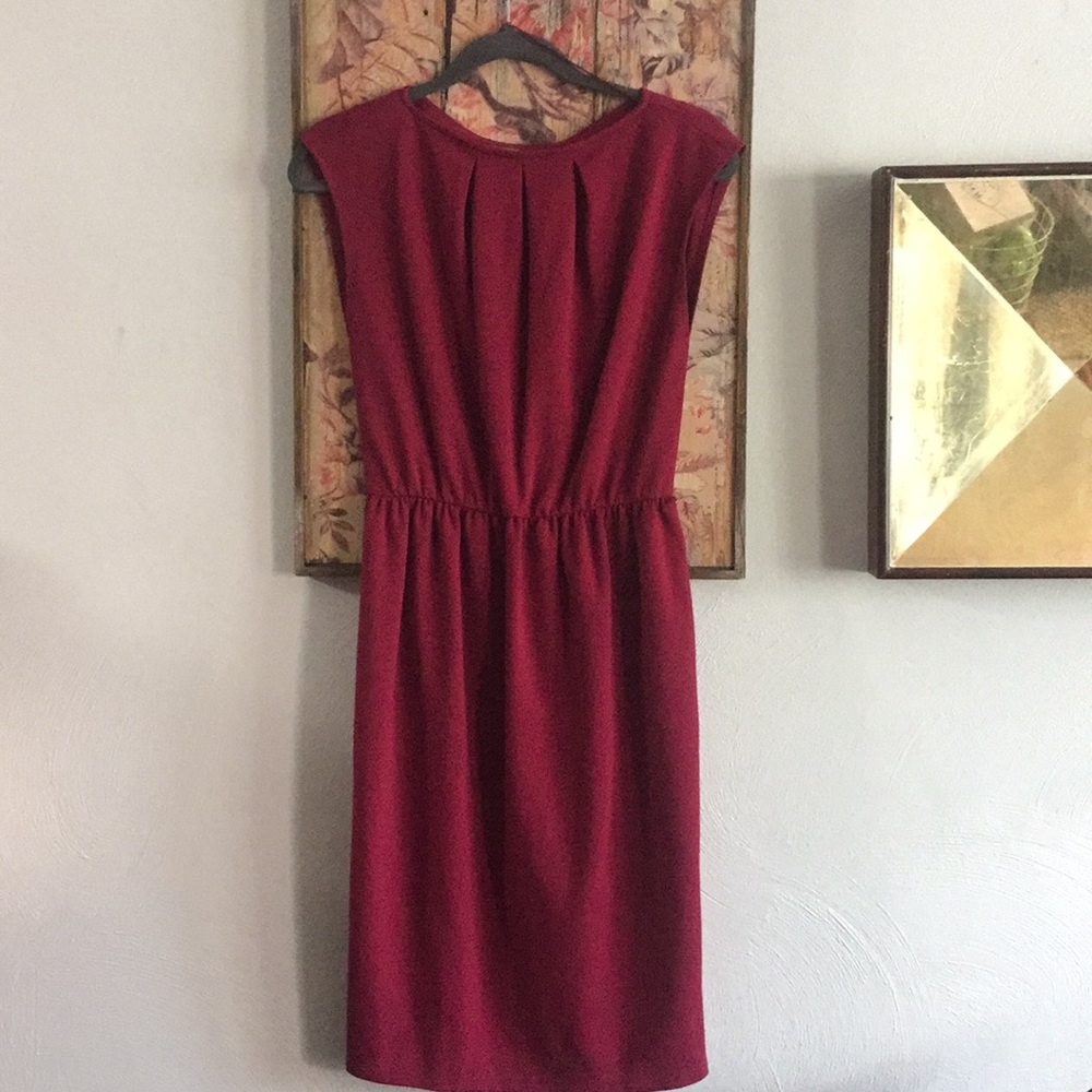 MAGGY LONDON STRETCH RASPBERRY PINK CAREER PENCIL SHEATH BODYCON MIDI DRESS 6